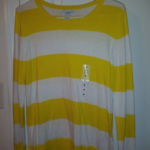 Yellow and white old navy sweater